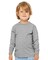 BELLA+CANVAS Toddler Jersey Crewneck Long Sleeve T-Shirt Soft Cotton Kids Shirt Layering Wear Everyday Comfort